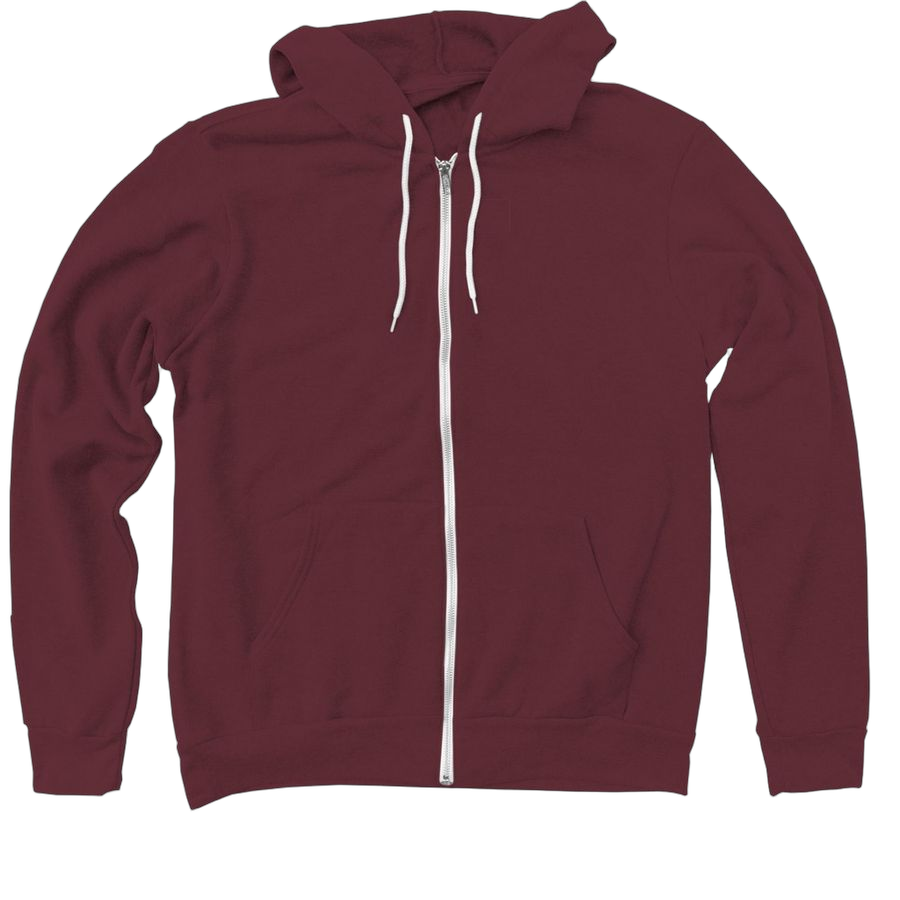 Maroon Zip Up Hoodie